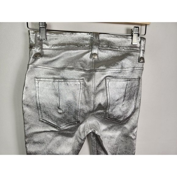 Ben Taverniti Unravel Project Women's Sz. 25 Lace Up Skinny Pants In Silver NWT - Picture 9 of 12